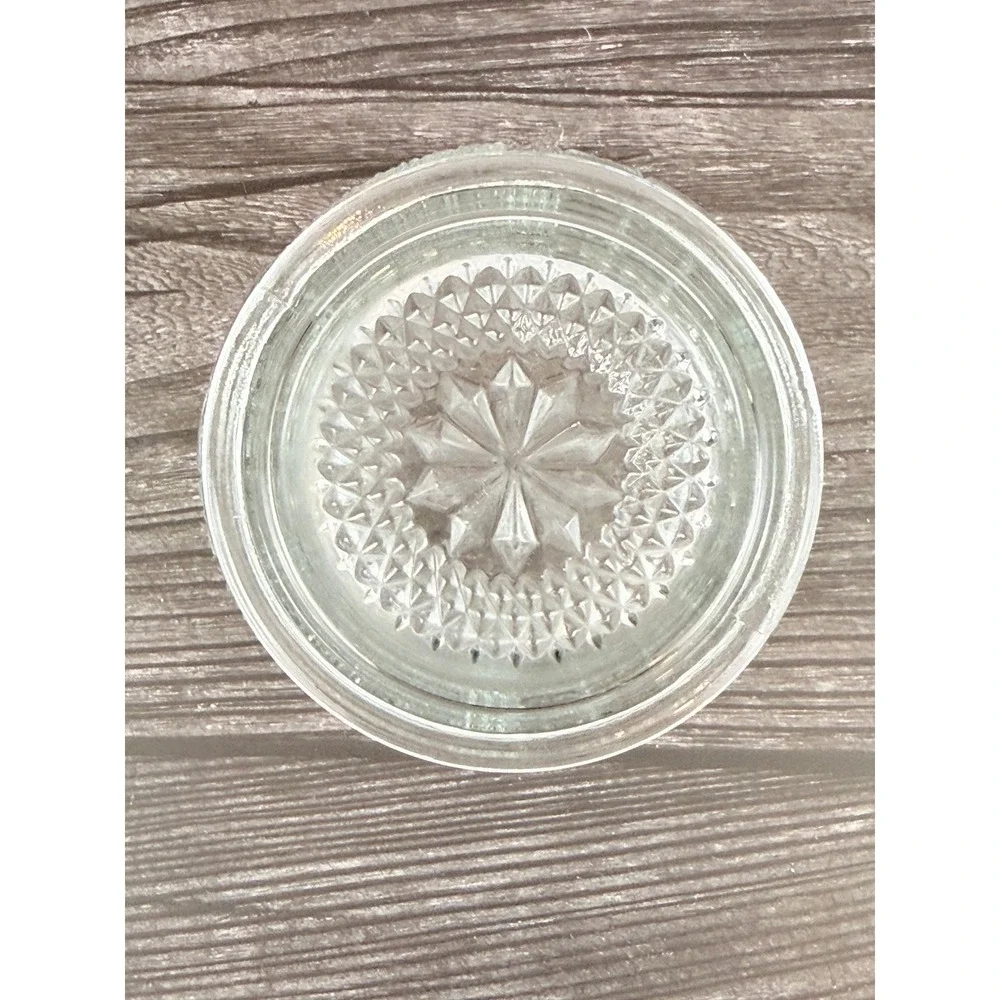 VTG Clear Patterned Depression Pressed Glass Small Bowl 4 1/4